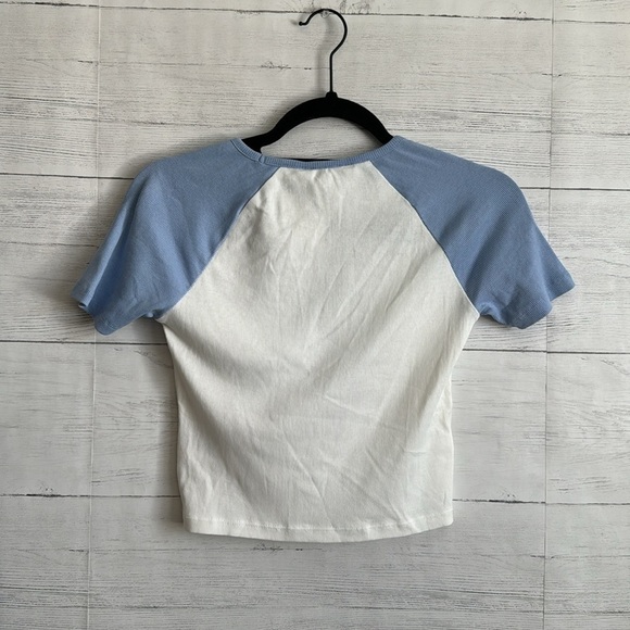 H&M Ribbed Cotton Jersey Crop T-shirt | SIZE 16/18 - Picture 4 of 5